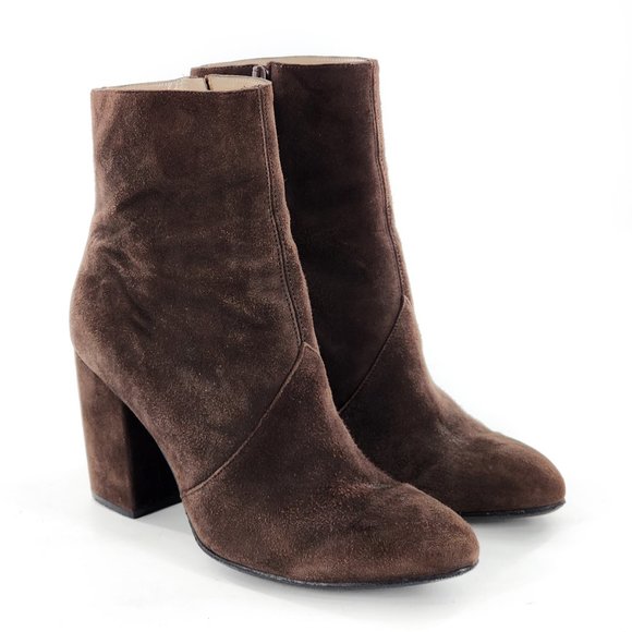 ROBERT CLERGERIE Brown Suede Ankle Bootie - Picture 1 of 12